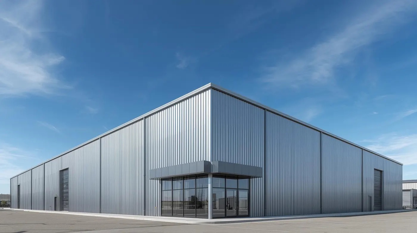 Custom metal building exterior supplied by Metal Warehouse Inc. in North Texas