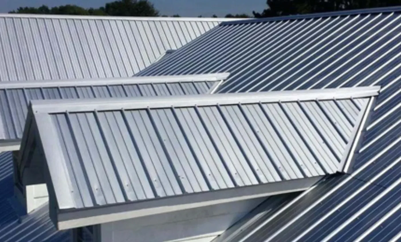 Standing seam metal roof supplied by Metal Warehouse Inc.