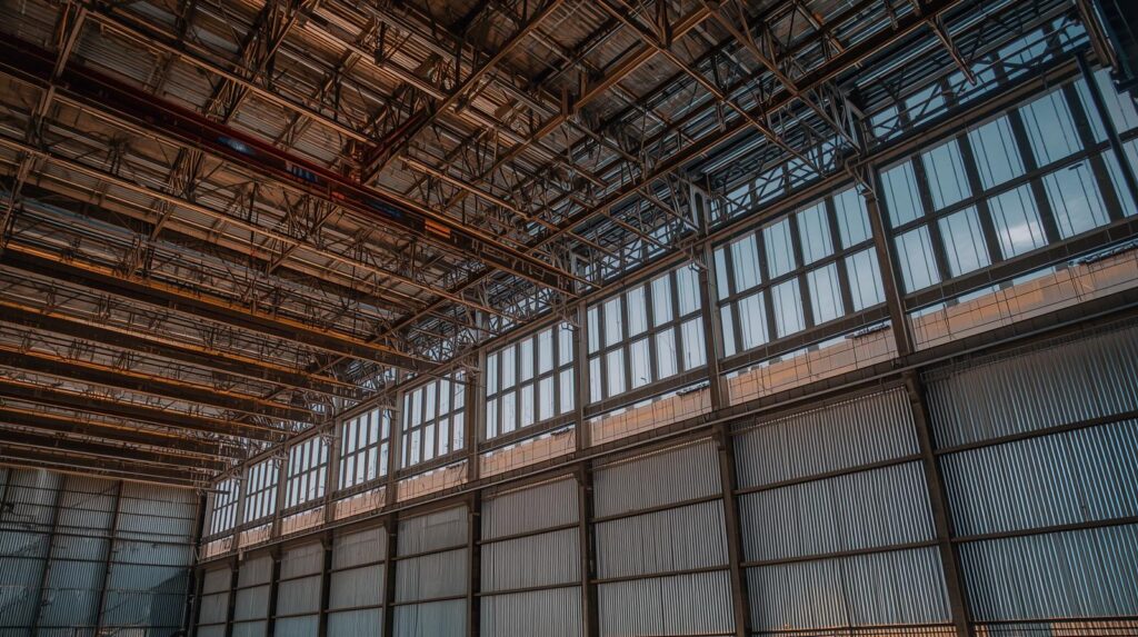 In-Progress Construction of Steel Building