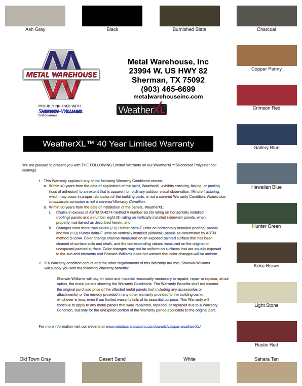 Weather XL 40‑Year Limited Warranty Badge